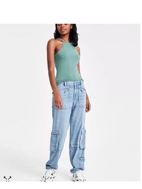 Lucky Brand Cargo Baggy Wide Jeans